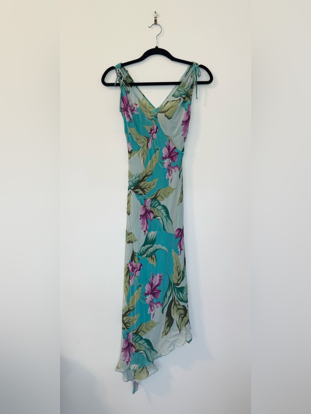 Jean Basic Turquoise Tropical Floral Maxi Dress - Picture 5 of 9
